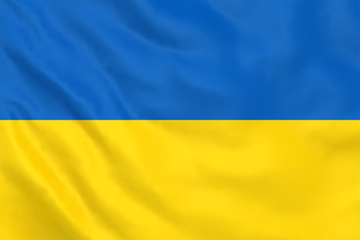 Ukraine flag waving